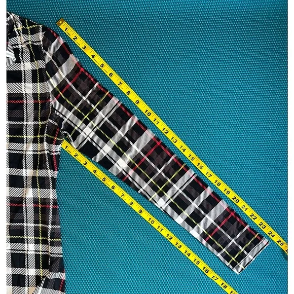 Alice + Olivia Delora Plaid Fitted Black White Multi Mini Dress - Picture 15 of 17